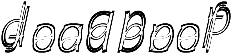 Ambigram for deadbeef in Seguili